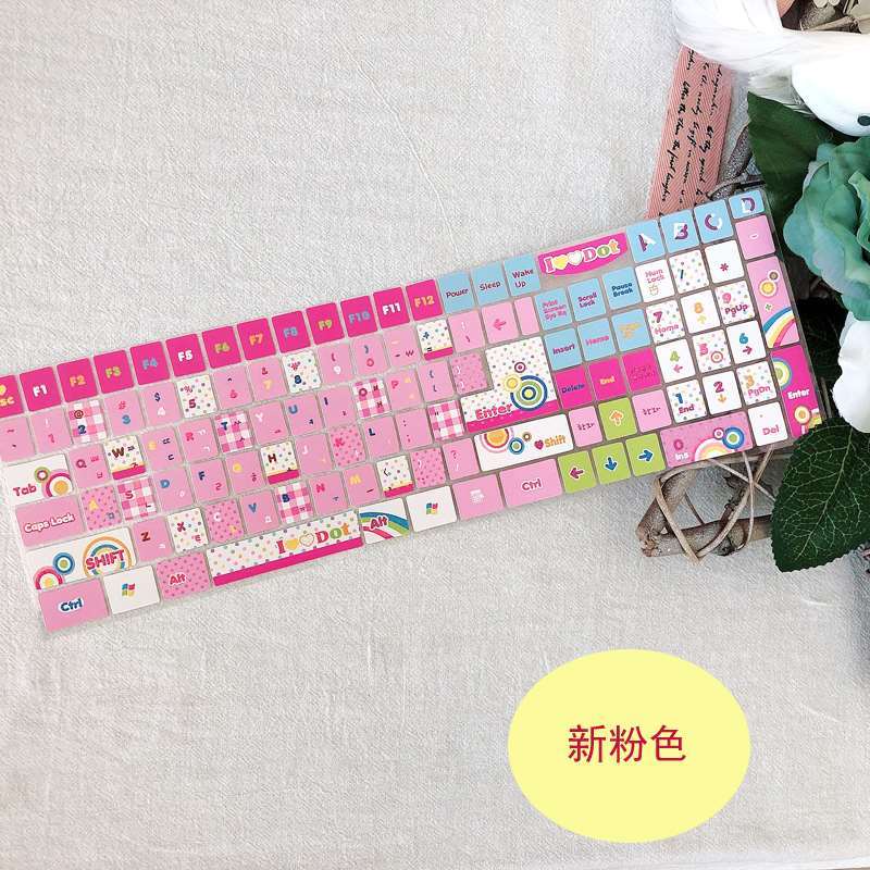 Miếng Dán Nút Bàn Phím Laptop Máy Tính Bảng Màu Sắc Macaron In Chữ Tiếng Anh Độc Đáo