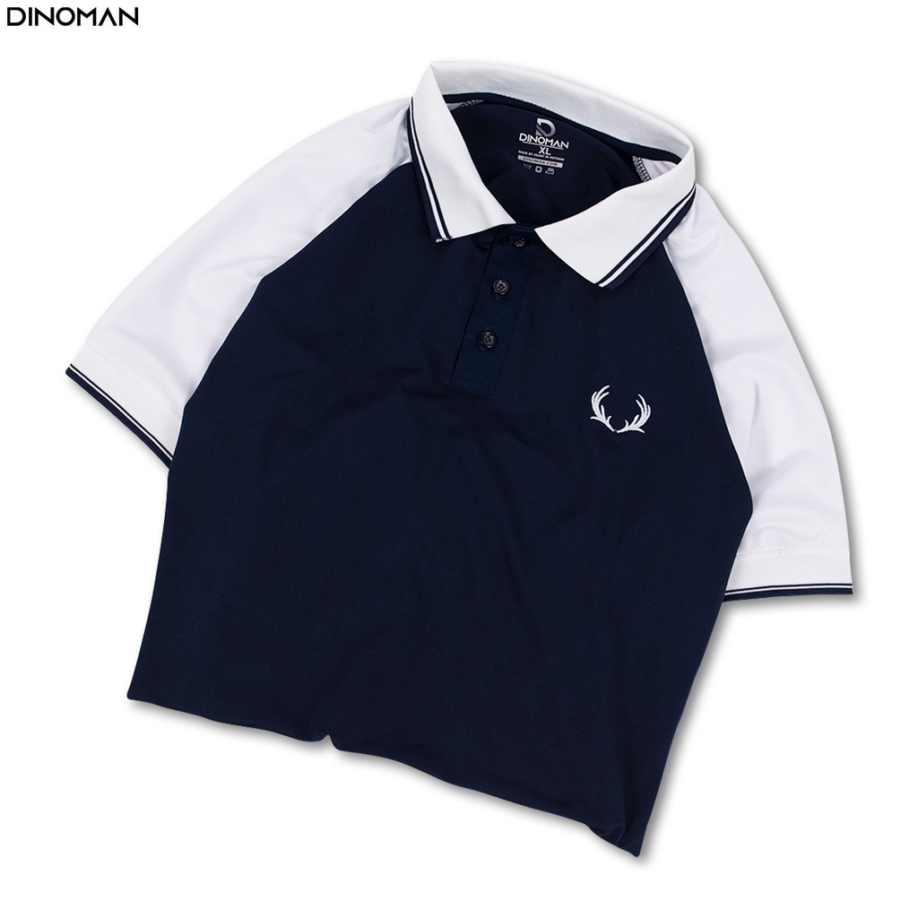 Áo Polo Nam Raglan DINOMAN Cổ Bẻ Vải Cá Sấu Chính Hãng Sang Trọng Lịch Sự Phù Hợp Đi Làm Đi Chơi