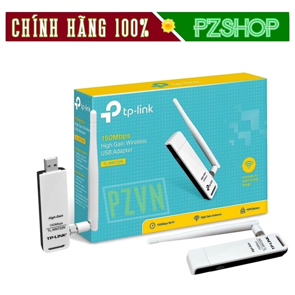 [CHÍNH HÃNG] USB Thu Sóng Wifi TP-Link TL-WN722N Cực Nhạy Và Ổn Định