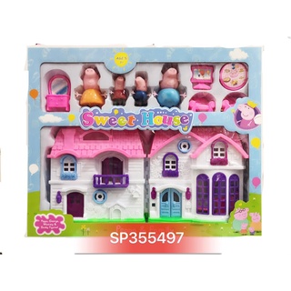 Hộp heo peppa nội thất nhà 4c, pp6005