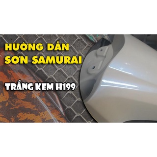 H199 _ Sơn xit Samurai H199 màu trắng kem _Cream White _ Tốt, ship nhanh, giá rẻ