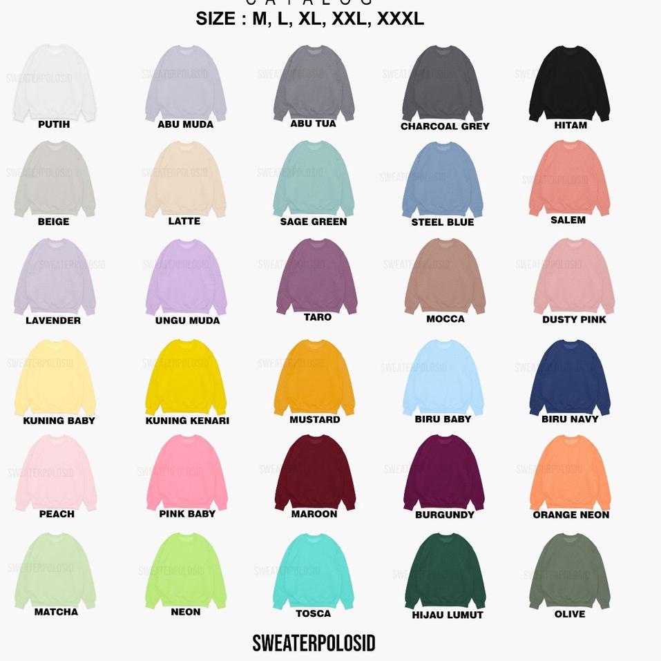 Banting Áo Sweater Cơ Bản Đá Lạnh Size M-XXL Cho Nam Và Nữ (Sản Phẩm Mới Nhất)