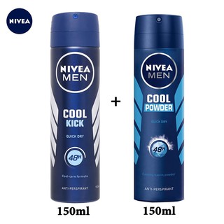 Combo 2 Xịt Ngăn Mùi Dành Cho Nam Mát Lạnh Nivea Men 150ml/chai - Mùi ngẫu nhiên