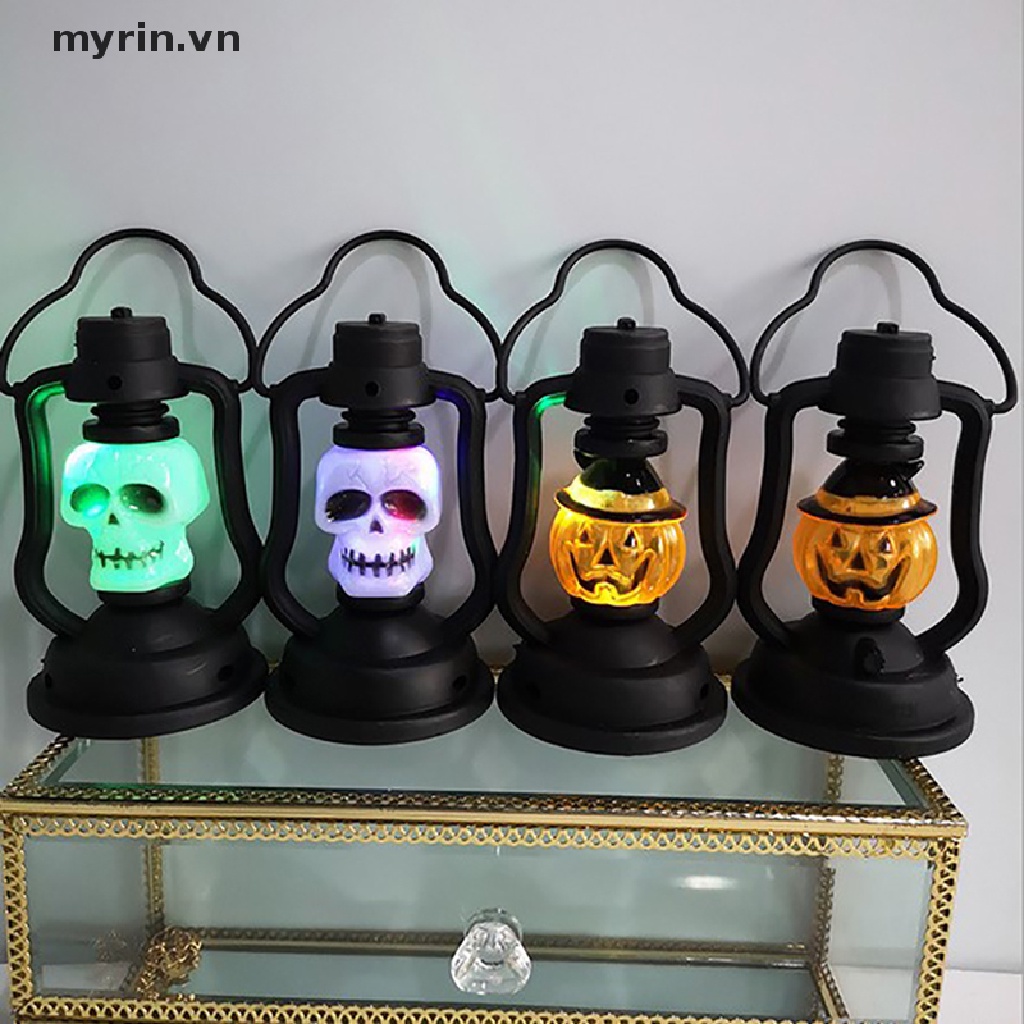 Đèn Lồng LED Hình Đầu Lâu Bí Ngô Trang Trí Halloween