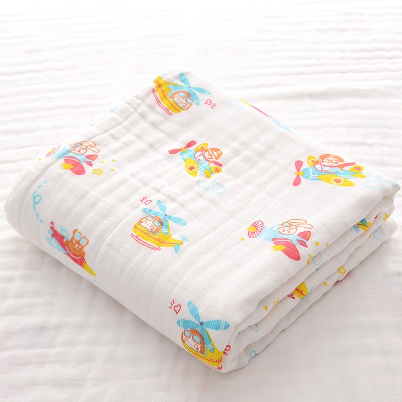 Chăn Quấn Em Bé 6 Lớp Chất Liệu Cotton