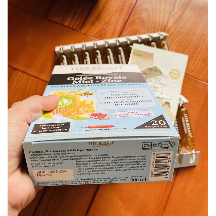 Sữa ong chúa Gelee Royal Miel ZinC dùng được cho bé từ 4 tuổi