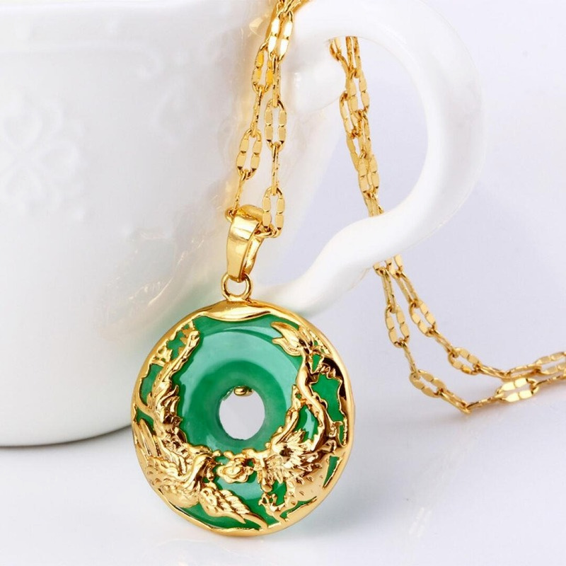 vòng cổ Mạ Vàng Mặt Rồng Và Phượng Hoàng