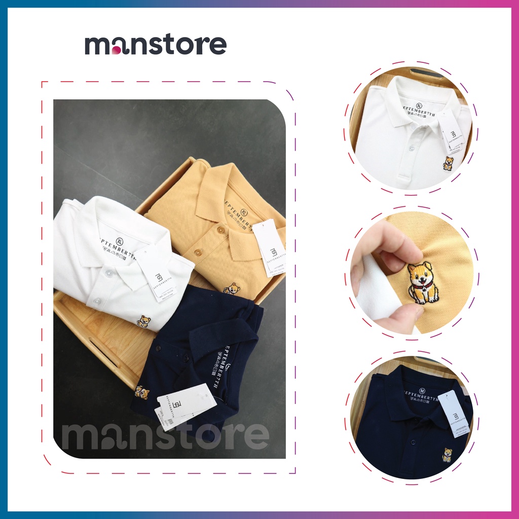 Áo Polo Nam Thể Thao MANXURY, Áo Nam Chất Liệu Cotton Co Giãn, Mặc Thoải Mái