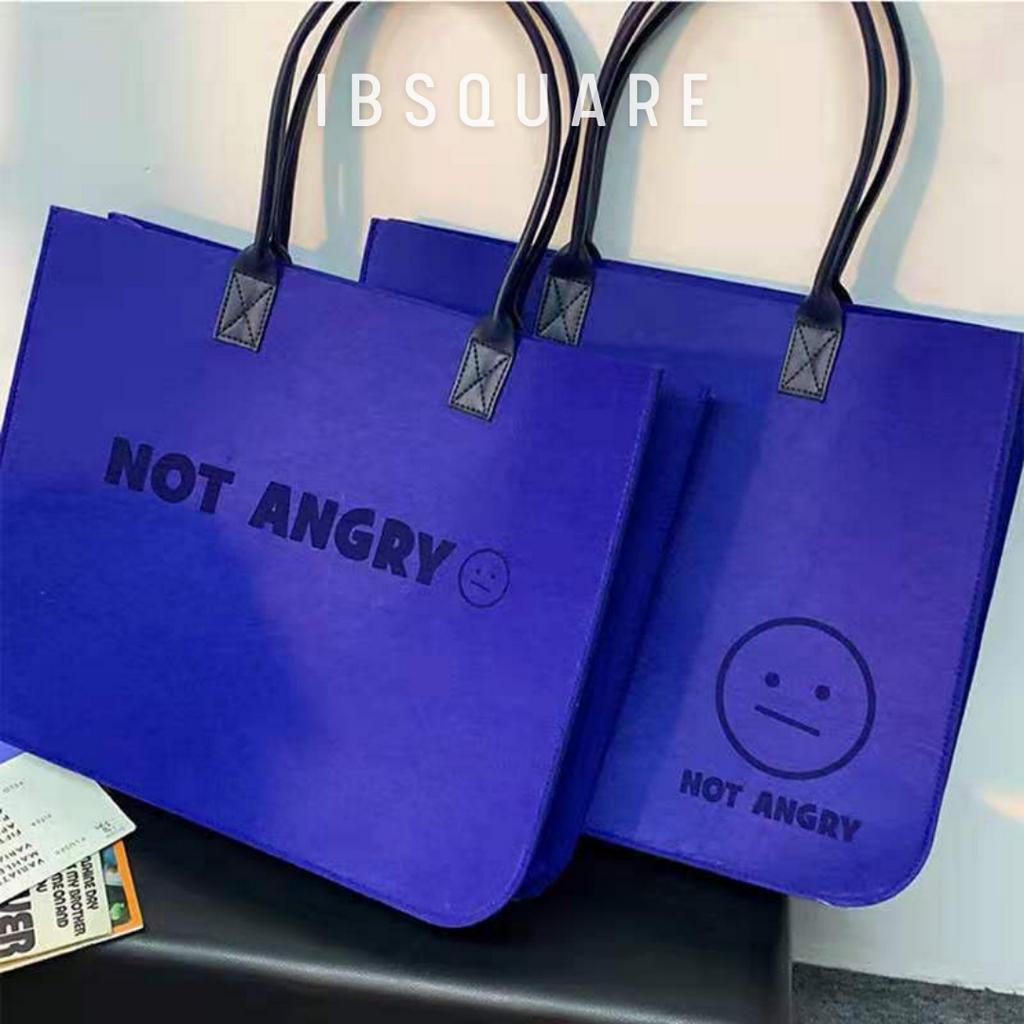 Túi Tote vải nỉ sức chứa lớn IBSQUARE TL13 đựng laptop máy tính macbook đi học đi làm