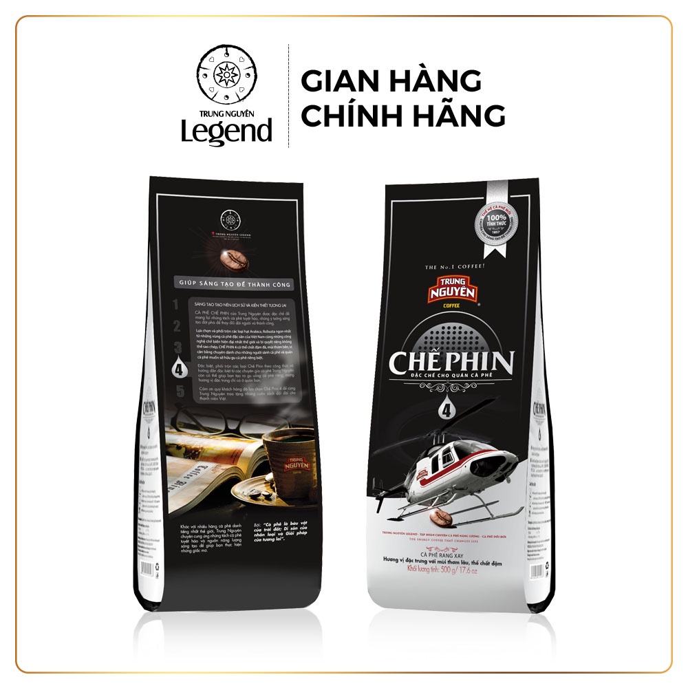 Cà phê Rang Xay Chế Phin 4 - Trung Nguyên Legend - 500gr - Arabica, Robusta, Catimor, Excelsa | BigBuy360 - bigbuy360.vn