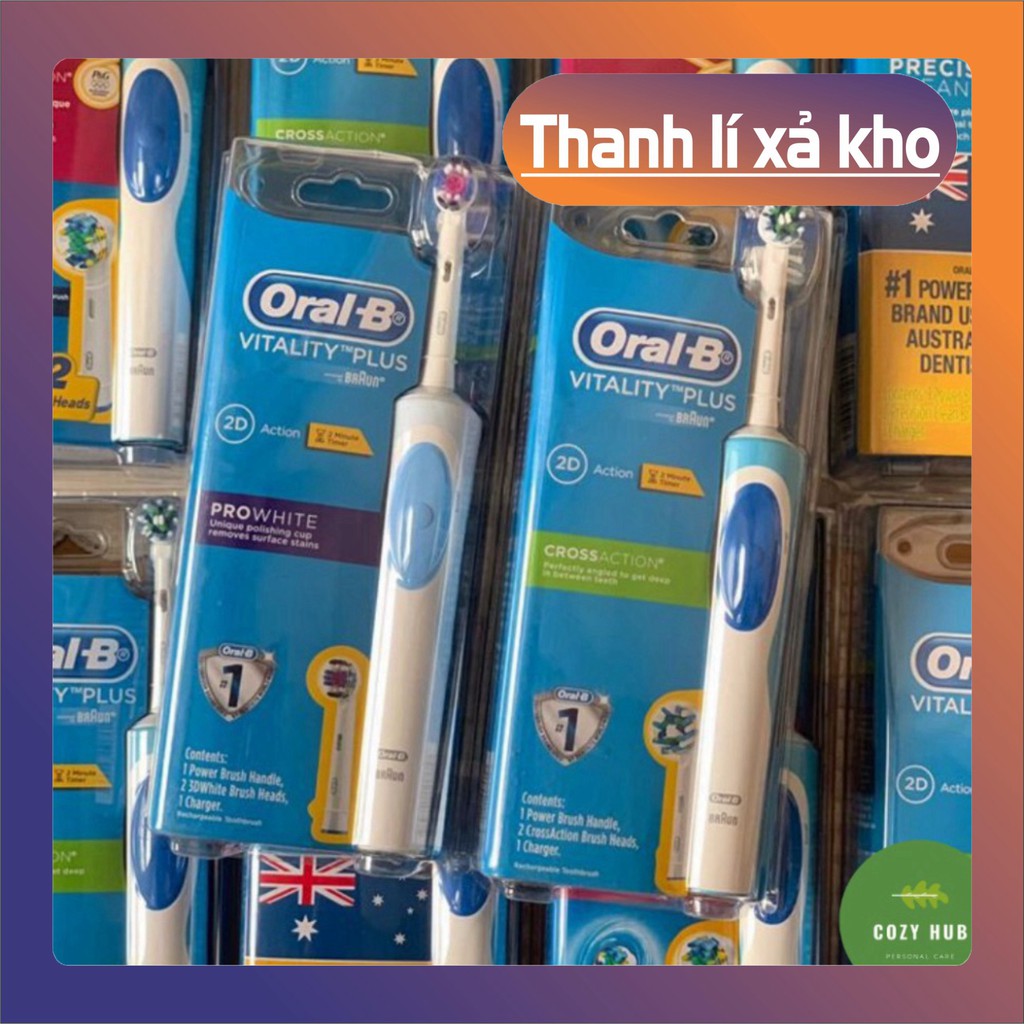 SĂN SALE NÀO MỌI  NGƯỜI  [FREESHIP 70K] Bàn chải điện Oral-B Vitality Plus - Tặng kèm nắp đậy đầu bàn chải SĂN SALE NÀO 