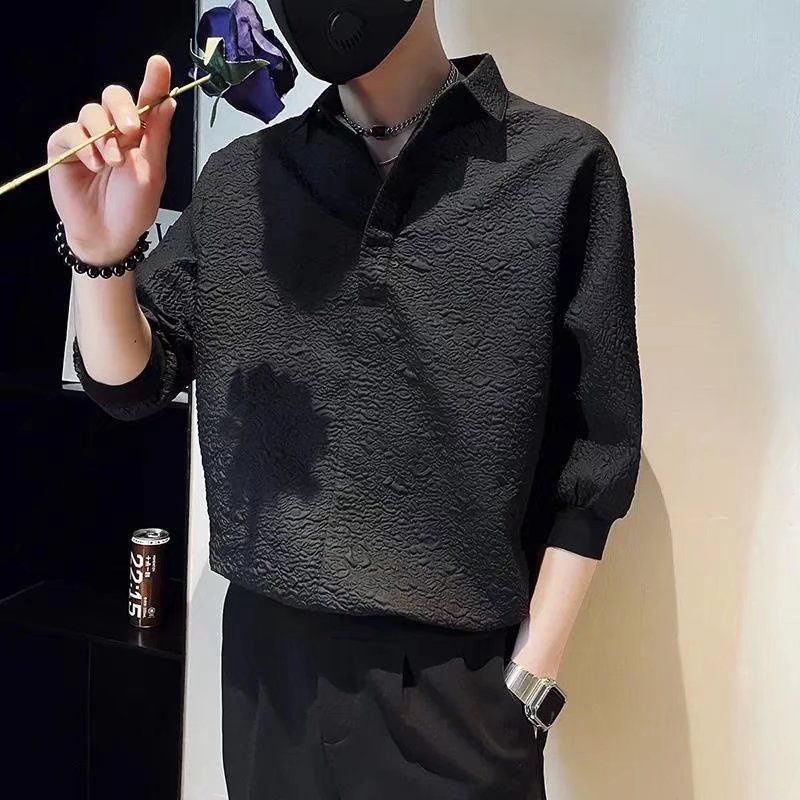 Áo Sơ Mi Nam Tay Ngắn Màu Trơn M-3XL Phong Cách Hàn Quốc Đơn Giản Dễ Phối Đồ