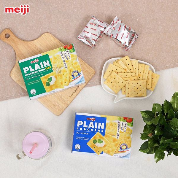 Bánh Quy Giòn Plain Cho Người Ăn Kiêng Meiji 104gr