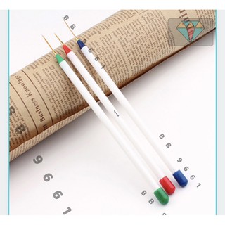 bộ 3 cọ râu vẽ nail
