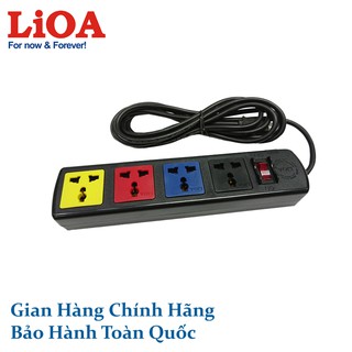 Ổ cắm kéo dài đa năng LiOA có công tắc 2 cực, 4 ổ cắm  (4DN2.32N 4DN2.52N 4DN2.33N)