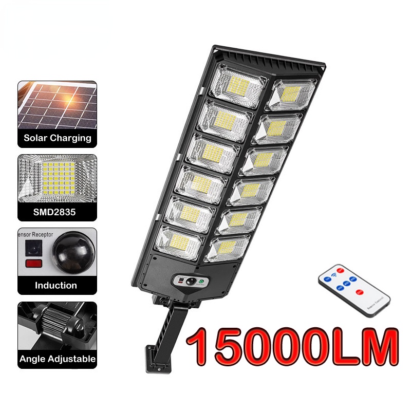 Đèn đường, nhiều mẫu mã, đèn LED cảm biến năng lượng mặt trời chống nước và chống sét có điều khiển từ xa