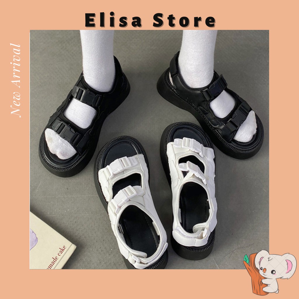 SANDAN NARY ĐẾ BÁNH MÌ  , GIÀY SANDAN ULZZANG QUAI NGANG ĐẾ 4CM