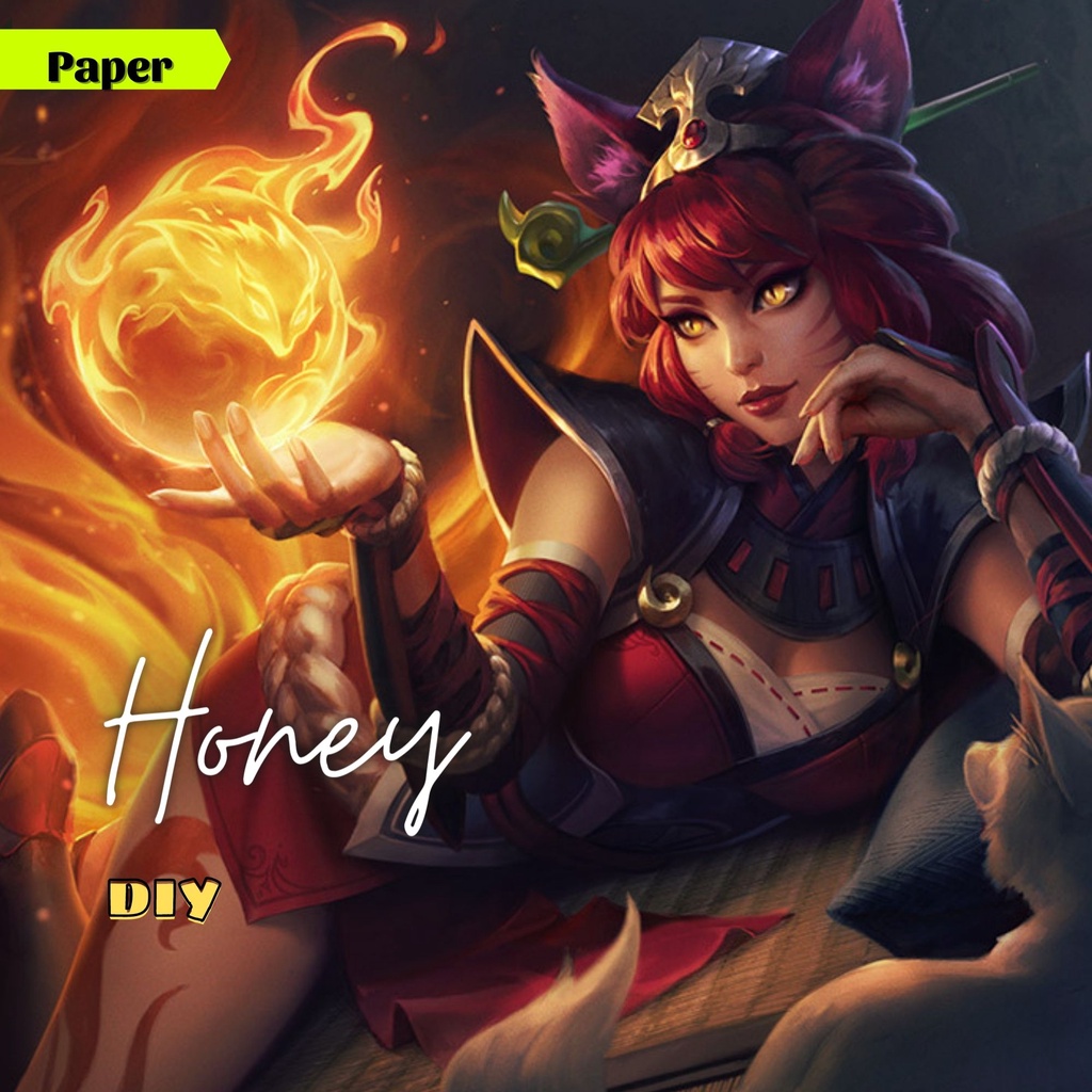 AHRI hỏa hồ ly - Mô hình giấy tự lắp ghép có màu