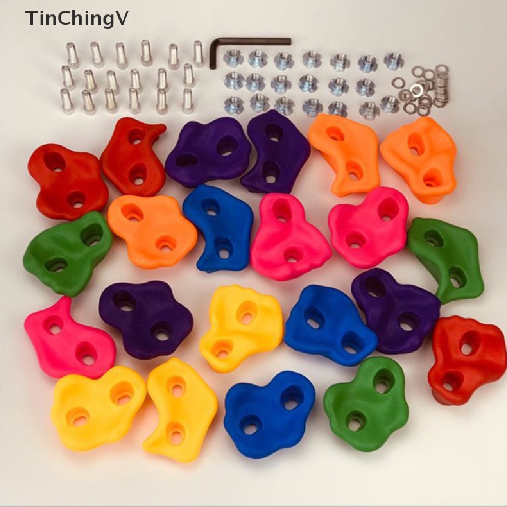 [TinChingV] Đồ Chơi Đá Leo Tường Bằng Nhựa Và Gỗ Cho Trẻ Em