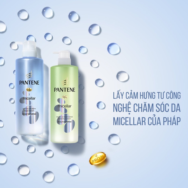 Dầu gội Pantene Micellar Làm sạch & Dưỡng ẩm Chiết xuất Hoa súng 530 ml | BigBuy360 - bigbuy360.vn