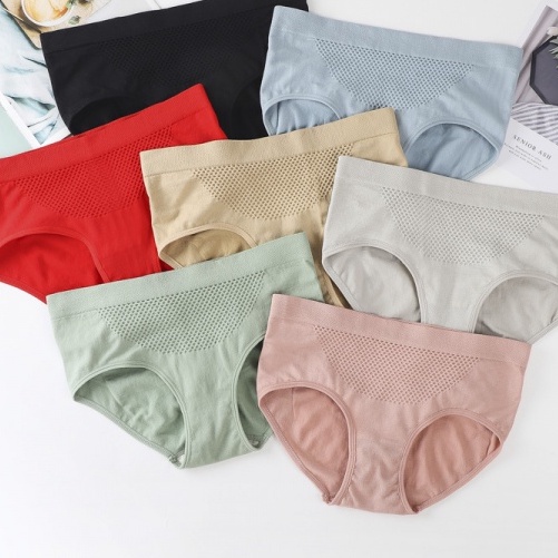 Quần Lót Kháng khuẩn nữ Cotton Nhật Bản Liền Mạch Hình Tổ Ong 3D Giảm Béo Nhanh Chóng Định Hình Cơ Thể Cho Nữ