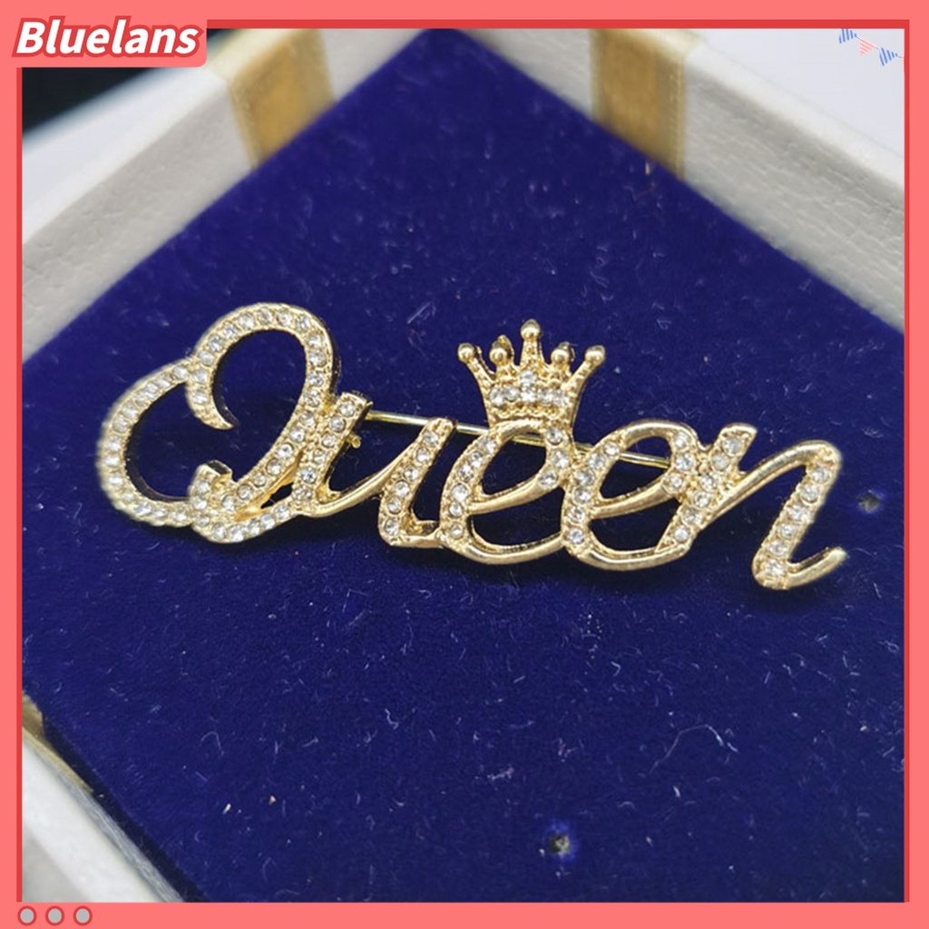 Ghim Cài Áo Hình Vương Miện Đính Đá Nhân Tạo Thời Trang Cho Nữ