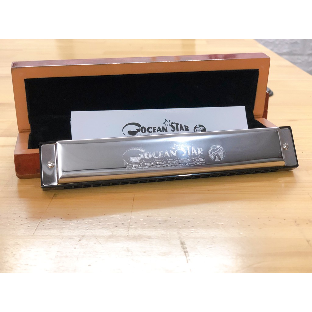 Kèn harmonica hohner Ocean Star hộp gỗ