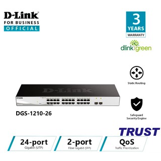 Mua D-LINK DGS-1210-26 - Bộ chia cổng mạng 26 cổng 24 x 10/100/1000BASE-T ports + 2 x Gigabit SFP ports