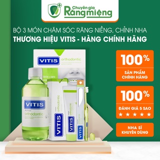 Bộ chăm sóc răng chỉnh nha, răng niềng vitis, 3 bàn chải chỉnh nha - ảnh sản phẩm 2