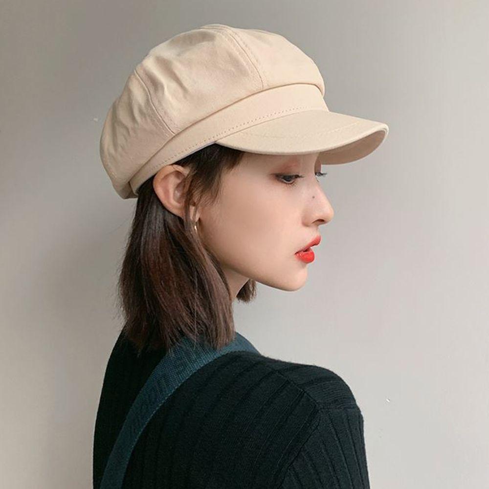 Mũ Beret Màu Trơn Giữ Ấm Mùa Thu Đông Nhiều Màu Sắc Phong Cách Retro Dành Cho Nữ