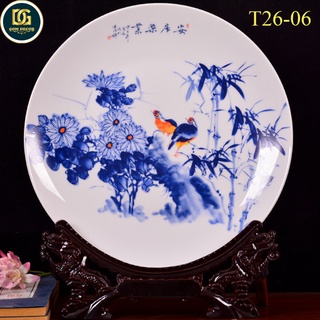 Bộ bình đĩa gốm trang trí(T69-06)