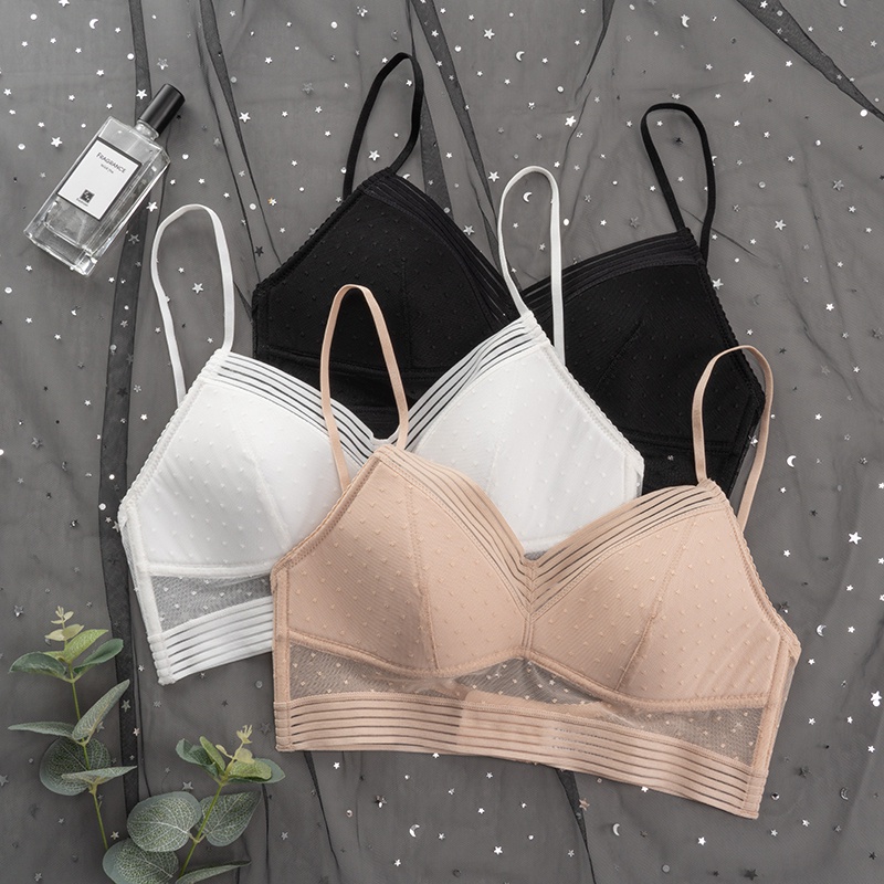 Áo Lót Nâng Ngực Phối Ren Lưới Plus Size Quyến Rũ Cho Nữ