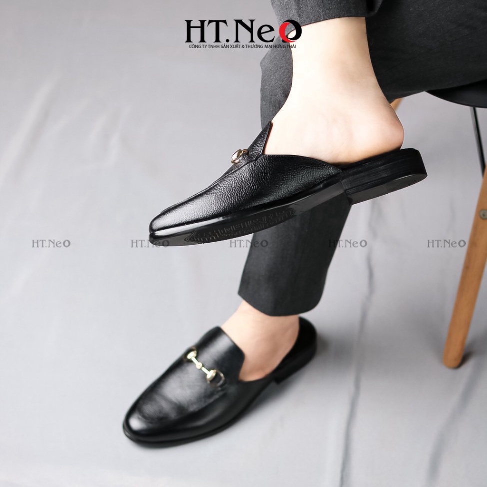 Sục nam - Giày sục nam da bò nguyên miếng HT.NEO Da bò thật 100% , đế phíp cao cấp. THIẾT KẾ SÁNG TRỌNG LỊCH THIỆP S001