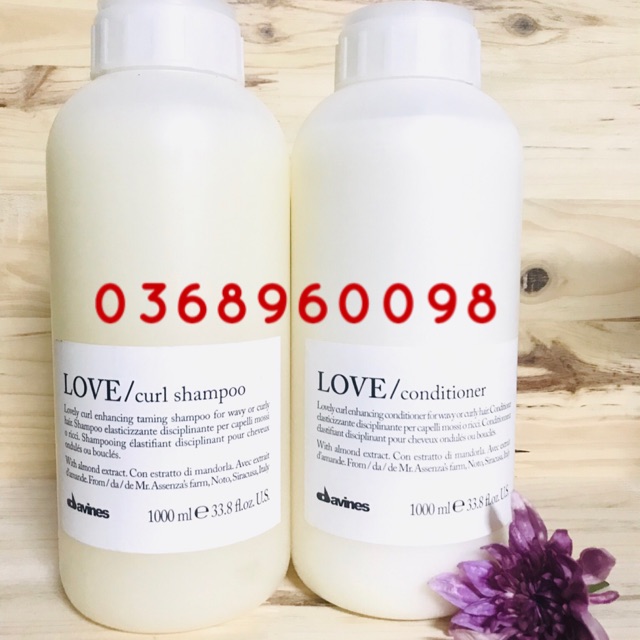 DẦU GỘI/XẢ DAVINES LOVE CURL 1000ML/1000ML