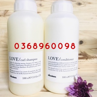 DẦU GỘI/XẢ DAVINES LOVE CURL 1000ML/1000ML