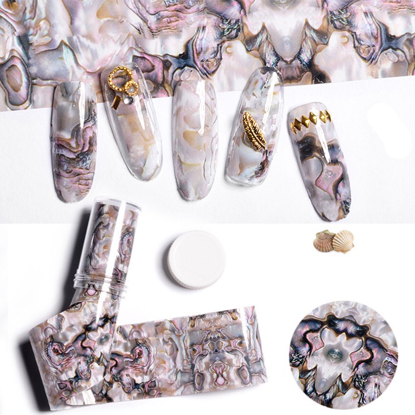 Foil dán móng vân vỏ sò