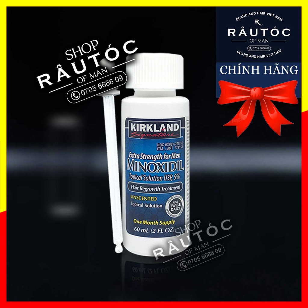 Mọc Râu - Tóc - Dưỡng Chân Mày Minoxidil 5% Kirkland Của Hoa Kỳ