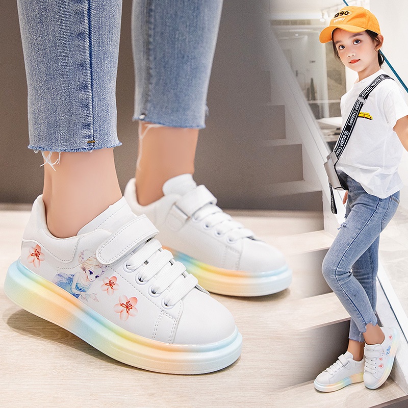 Giày thể thao cho bé gái Giày Elsa công chúa trẻ em từ 3-14 tuổi đàn hồi kháng khuẩn kiểu dáng thời trang [GG06]