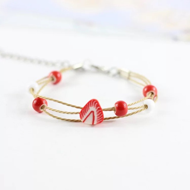 Vòng tay nữ lắc tay trái cây, bánh, hoạt hình dễ thương VONG03
