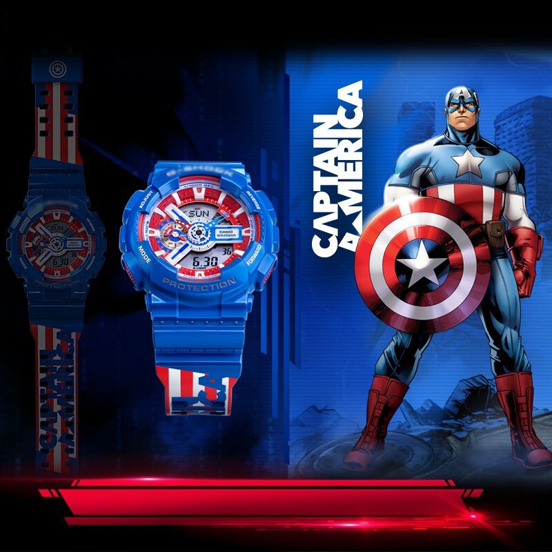 Đồng Hồ Avengers Marvel x Captain America - Đồng Hồ Thể Thao Nam Phiên Bản Giới Hạn Đặc Biệt
