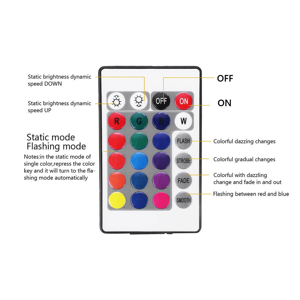 Dây đèn led RGB 5v 5050 Led 1m 2m 3m dành cho trang trí nhà cửa