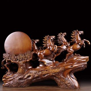 TƯỢNG GỖ MÃ ĐÁO THÀNH CÔNG KÍCH THƯỚC 40CM*11CM*25CM NẶNG 3,5KG
