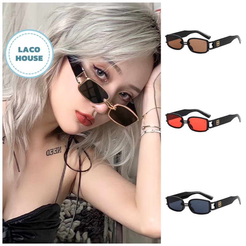 Kính râm/ Kính mát gọng vuông chống tia UV nam nữ cá tính sành điệu J51