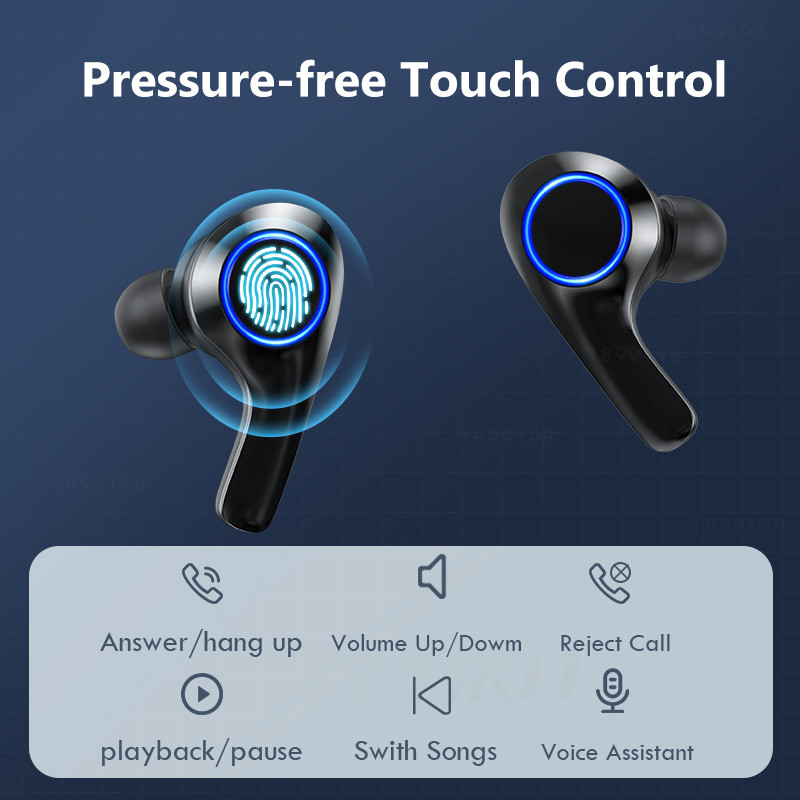 Tai Nghe Bluetooth Không Dây 9d Chống Nước Kèm Mic Cho Android