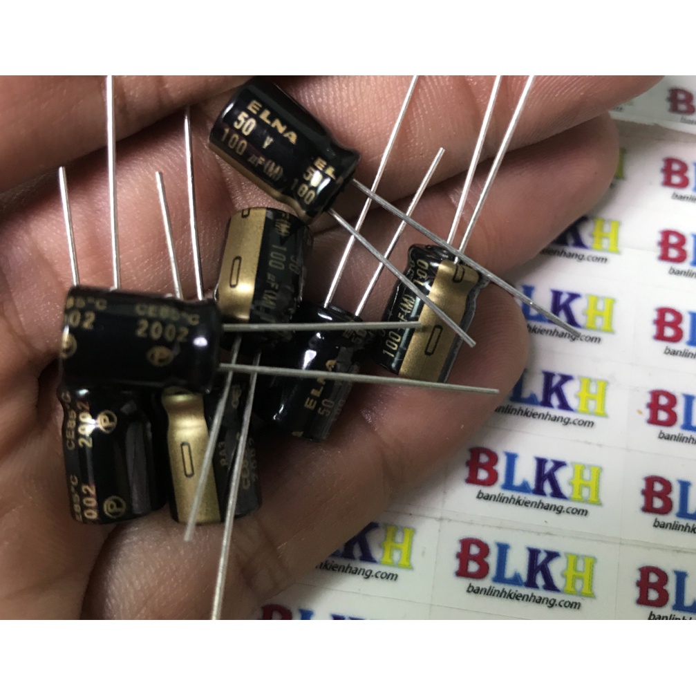 5 Tụ âm thanh 50V 100uF 8*11 chính hãng ELNA