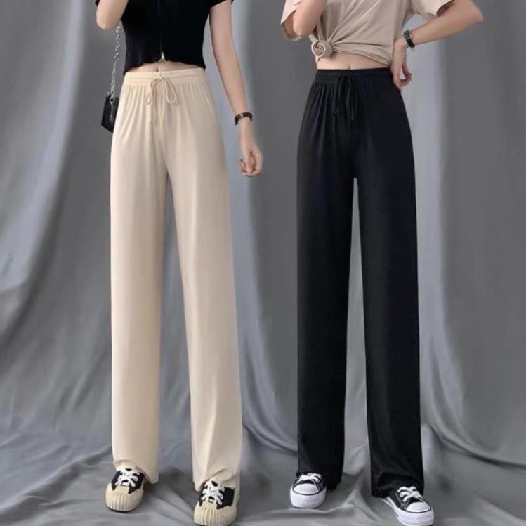 Quần thun tăm ống rộng quần culottes dáng thụng đủ size mẫu mới 2021