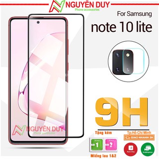 Kính cường lực Samsung Note 10 Lite Full màn hình 9D + kính cường lực camera Samsung Note 10 Lite