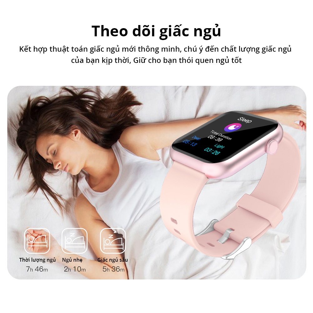 Đồng hồ thông minh COLMI P9 Theo dõi nhịp tim Thiết bị theo dõi thể thao Phát hiện giấc ngủ Kết nối Bluetooth chống nước IP67 cho iOS Android Xiaomi