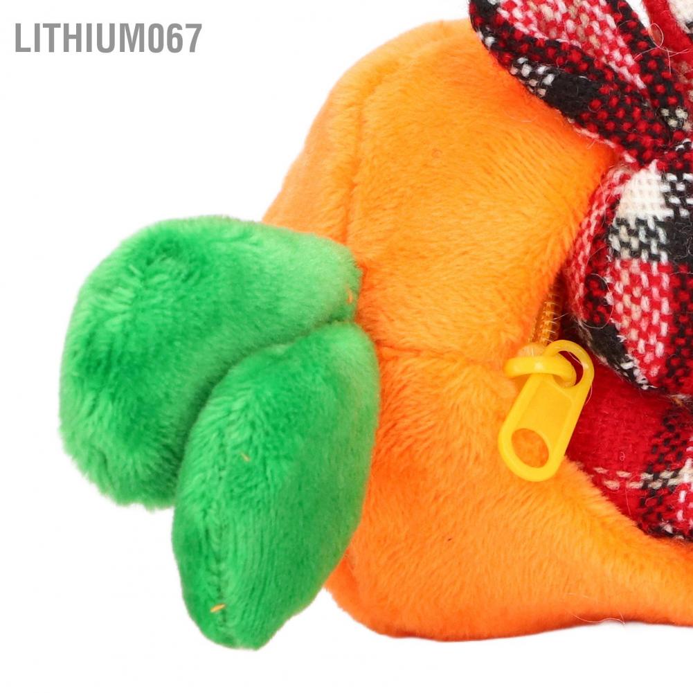 Lithium067 Lithium067 Plush Animal Carrot Storage Bag Set 3pcs Nhồi bông Thỏ dễ thương Túi hình cà rốt cho trẻ em Người lớn