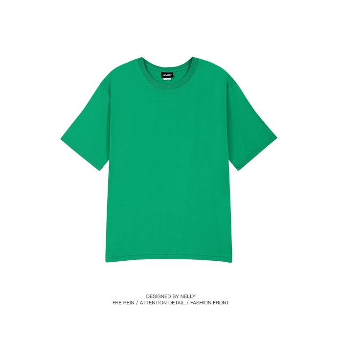 Áo phông Nelly Heybig ngắn tay trơn màu lục nhạt